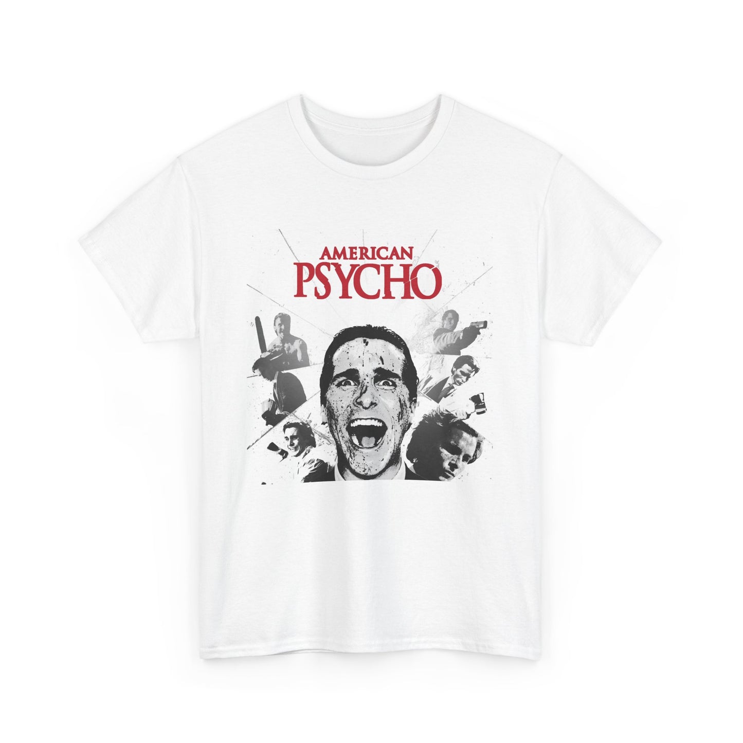 AMERICAN PSYCHO PATRIC BATEMAN T-SHIRT BLACK & WHITE