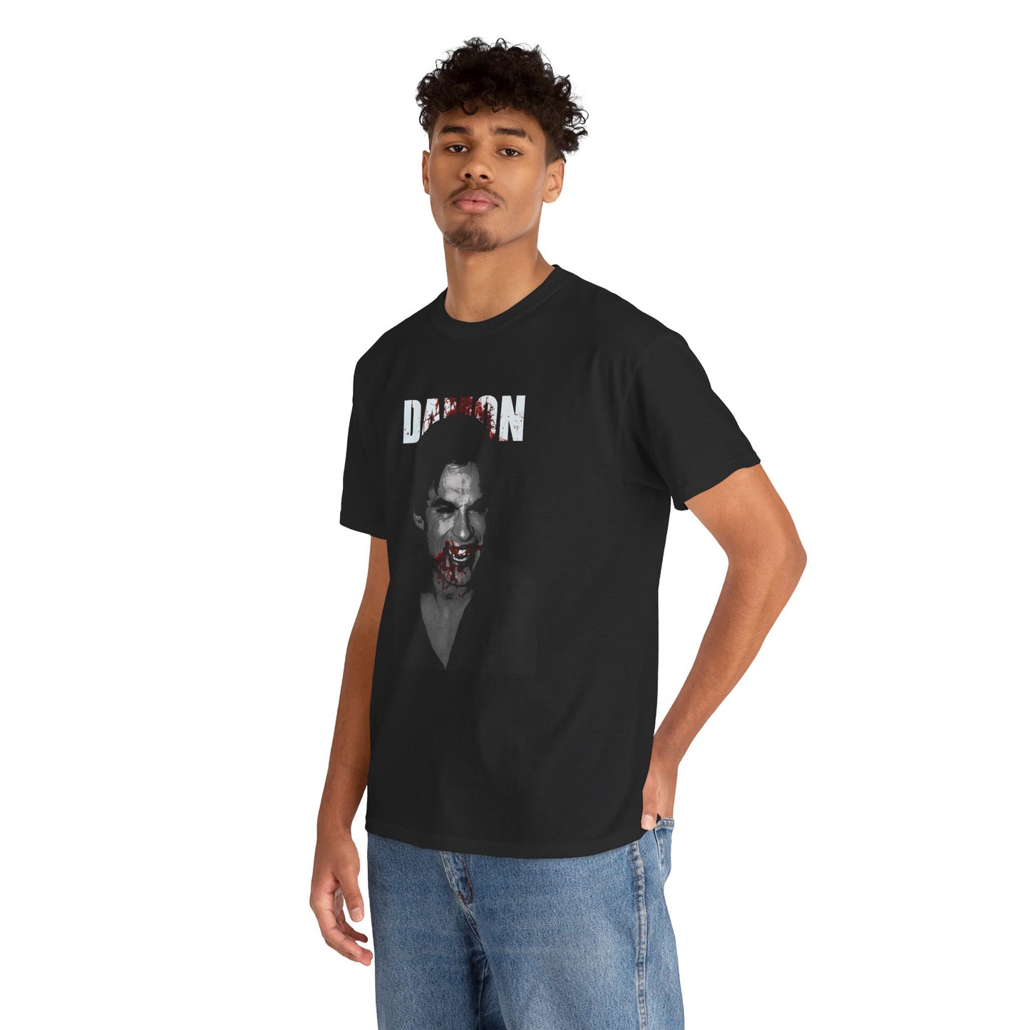 DAMON SALVATORE VAMPIRE DIARIES GRAPHIC T-SHIRT PHOTO 1