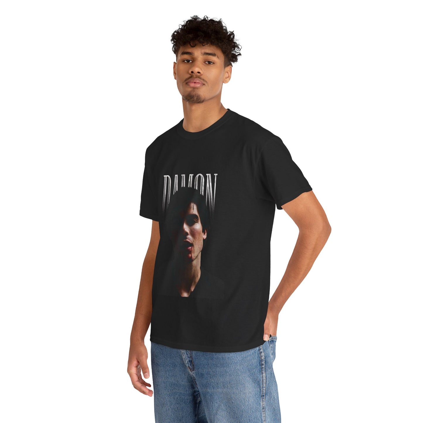 DAMON SALVATORE VAMPIRE DIARIES GRAPHIC T-SHIRT PHOTO 1