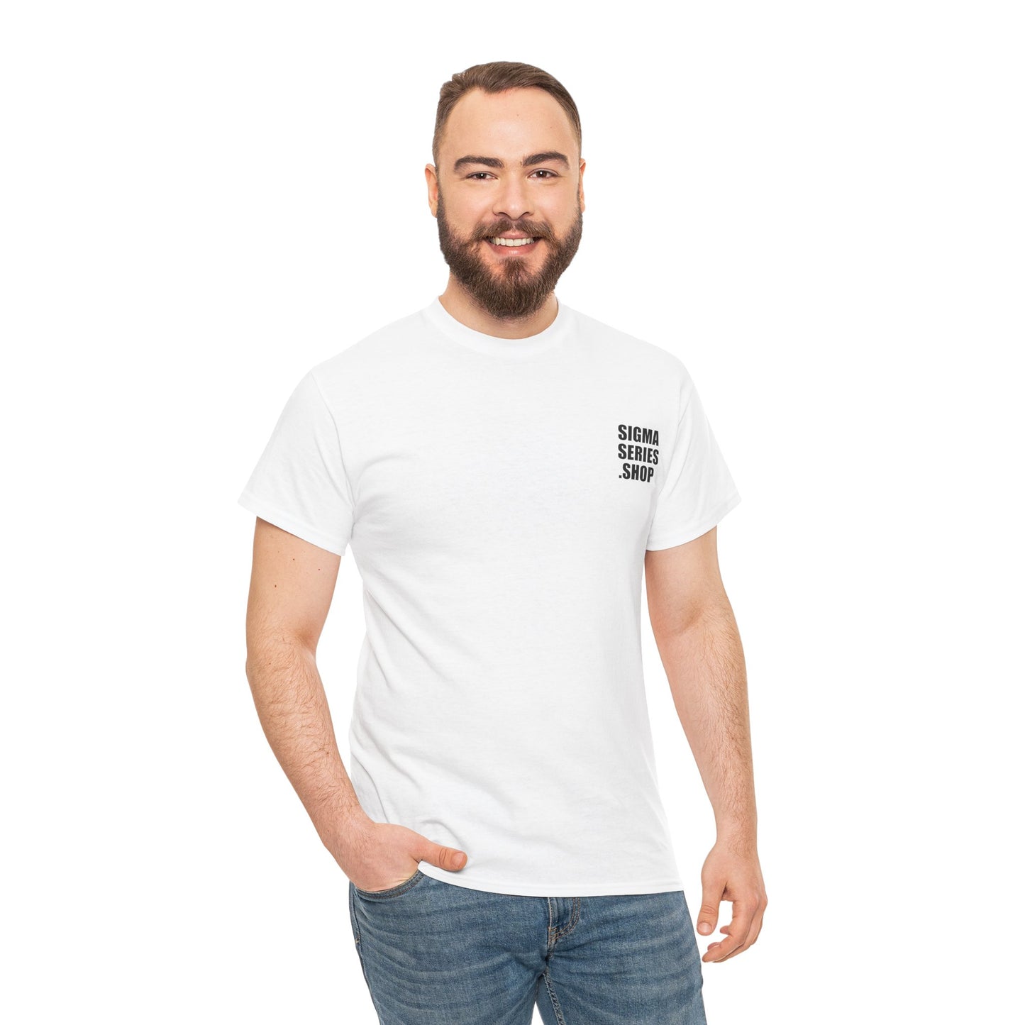 SIGMASERIES.SHOP LOGO T-SHIRT WHITE PHOTO 2