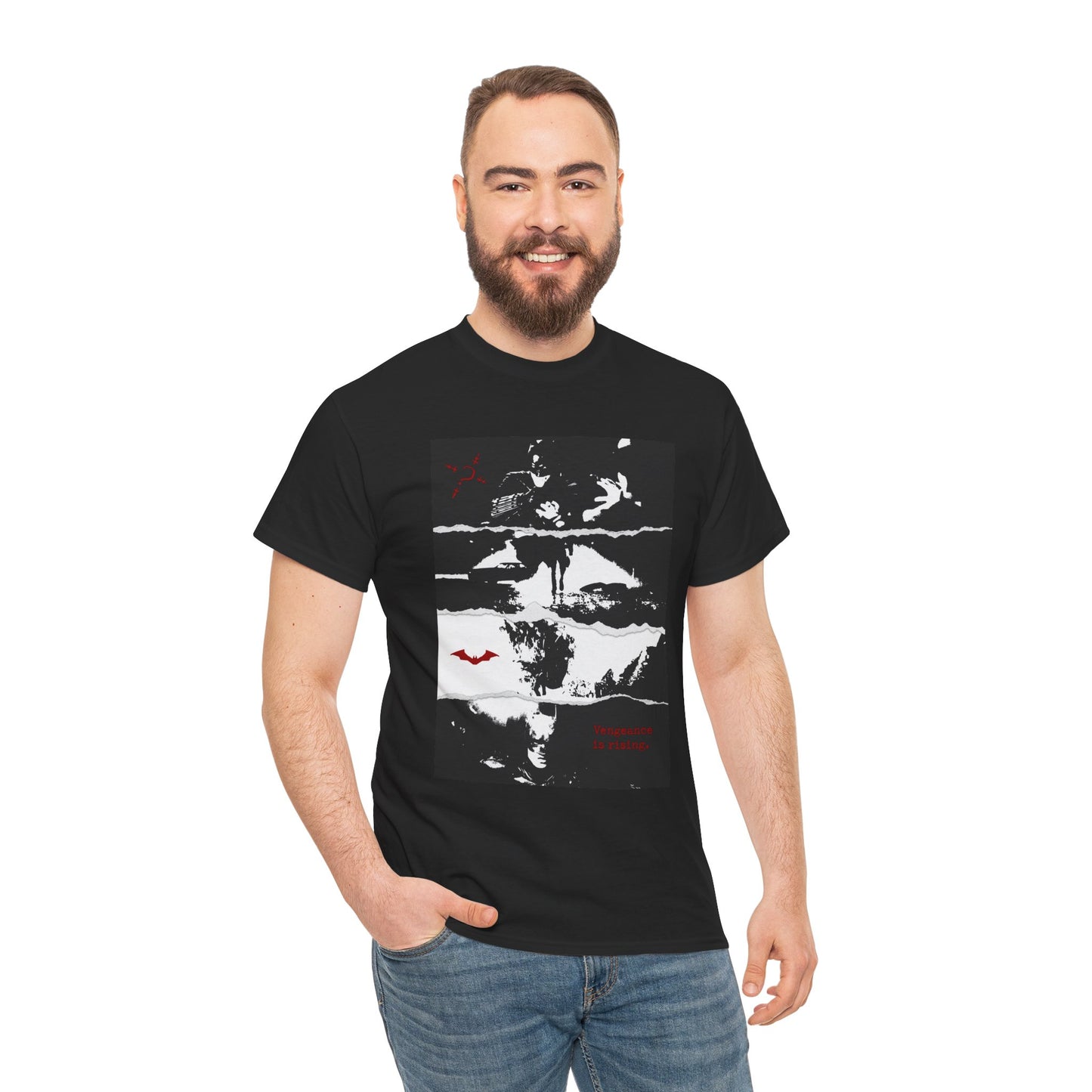THE BATMAN 2022 RIPPED COMIC ART GRAPHIC T-SHIRT PHOTO 2