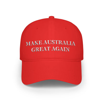 MAKE AUSTRALIA GREAT AGAIN EMBROIDERED HAT RED