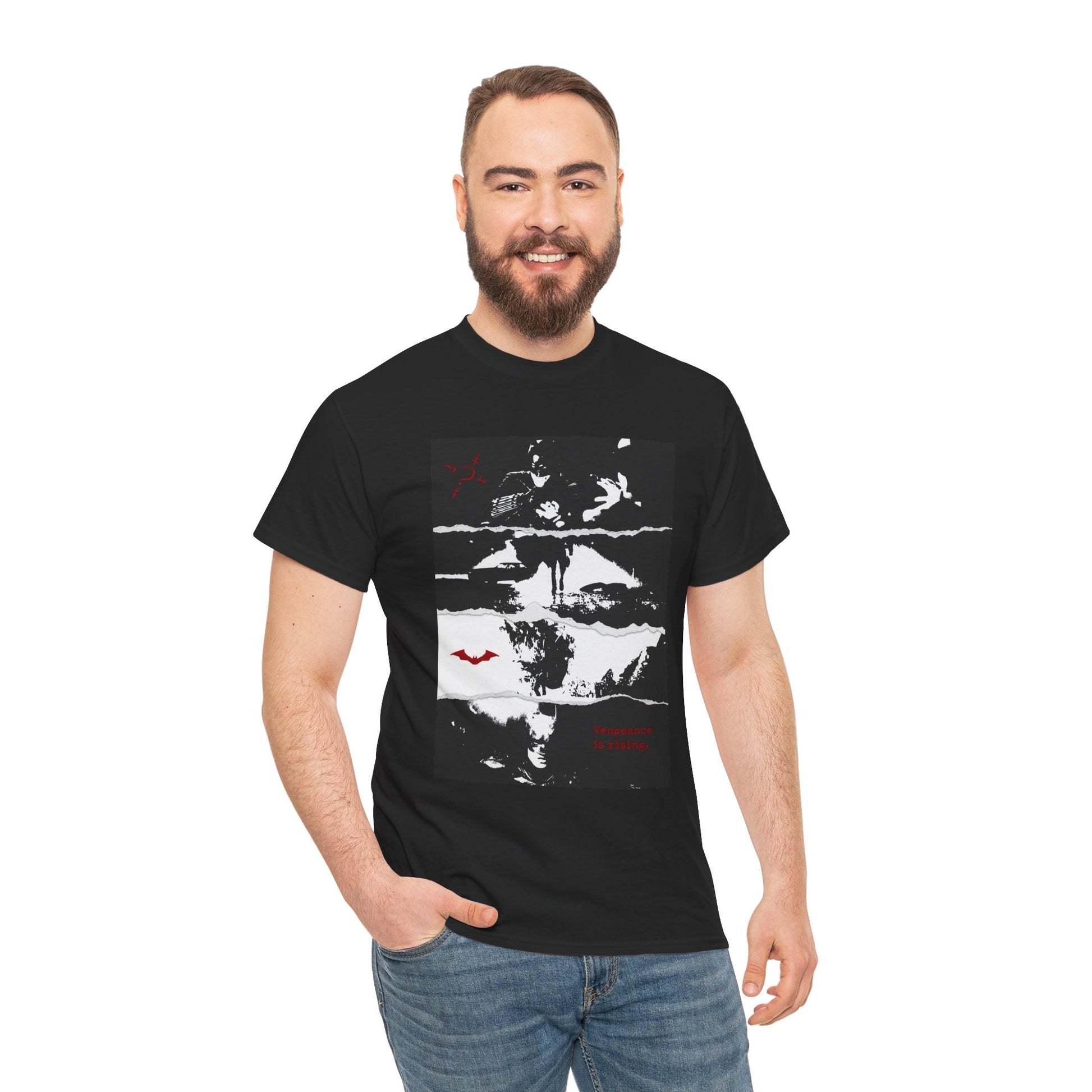THE BATMAN 2022 RIPPED COMIC ART GRAPHIC T-SHIRT PHOTO 2