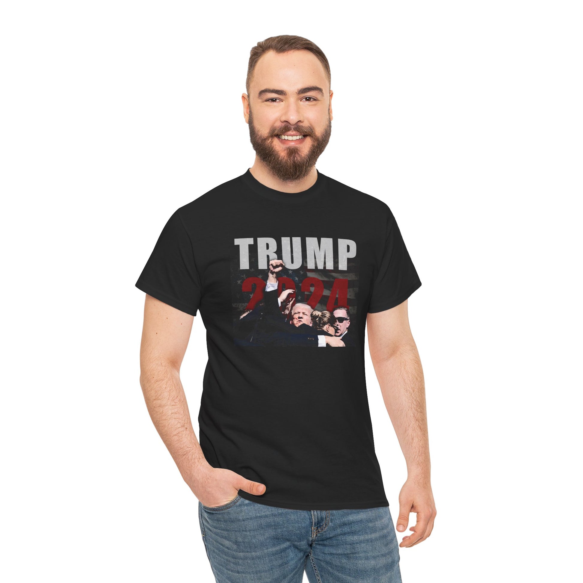 TRUMP 2024 HEAVY COTTON T-SHIRT PHOTO 2